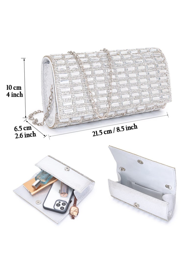 Generic - Elegant Rhinestone Clutch Bags for Women, Ideal Evening Purses for Weddings, Parties and Special Occasions - Image 1