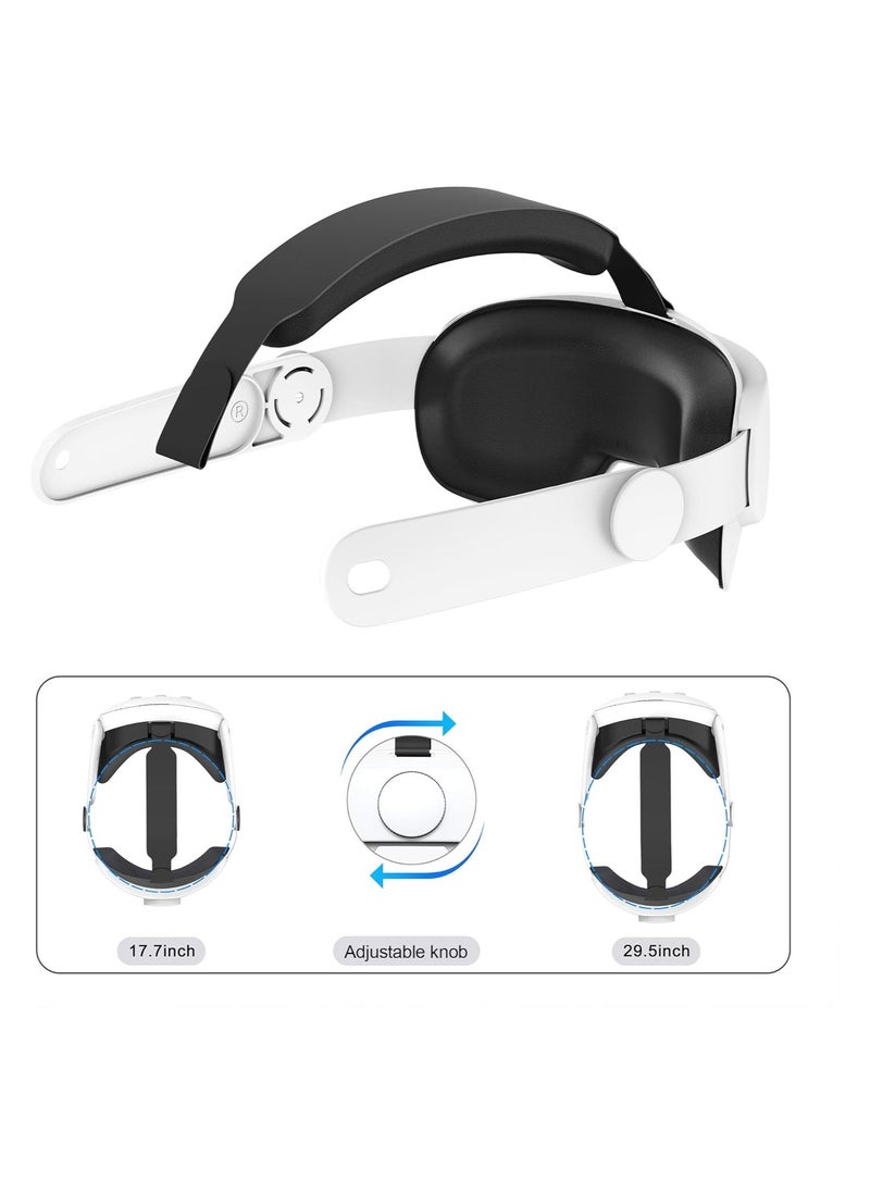 حزام رأس قابل للتعديل لـ Meta Quest 3، سطح PU ناعم للغاية وصديق للبشرة، بديل حزام النخبة، دعم معزز وتصميم خفيف الوزن ملحقات VR لـ Meta Quest 3 - Image 2