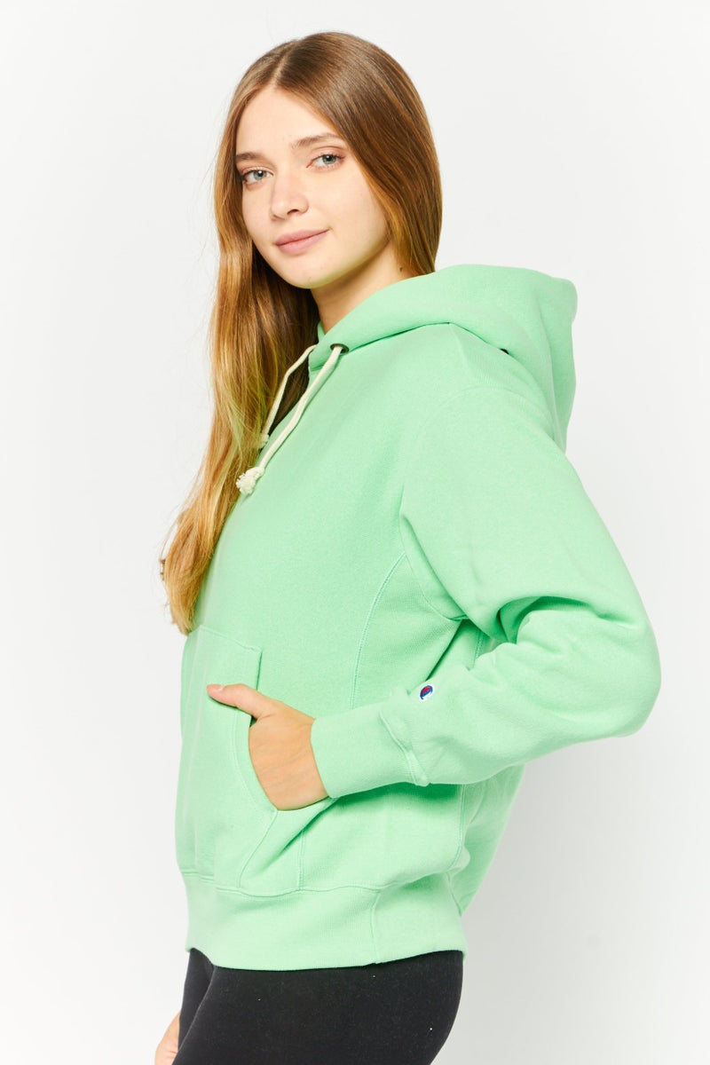Champion Women Sportswear Fit Long Sleeves Outdoor Hoodies, Green - Image 3