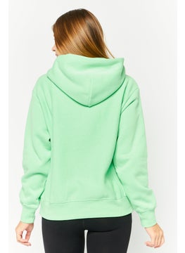 Champion Women Sportswear Fit Long Sleeves Outdoor Hoodies, Green  - Image 4