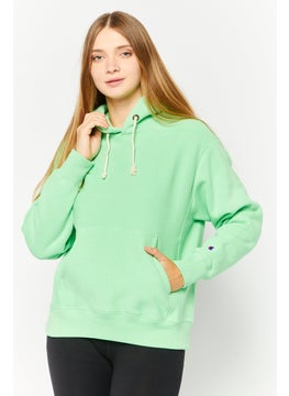 Champion Women Sportswear Fit Long Sleeves Outdoor Hoodies, Green  - Image 1