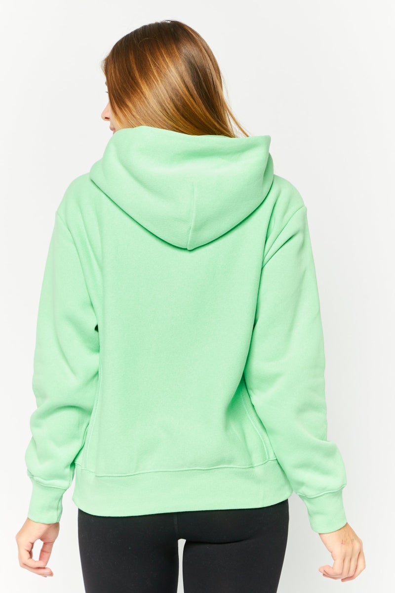Champion Women Sportswear Fit Long Sleeves Outdoor Hoodies, Green - Image 4