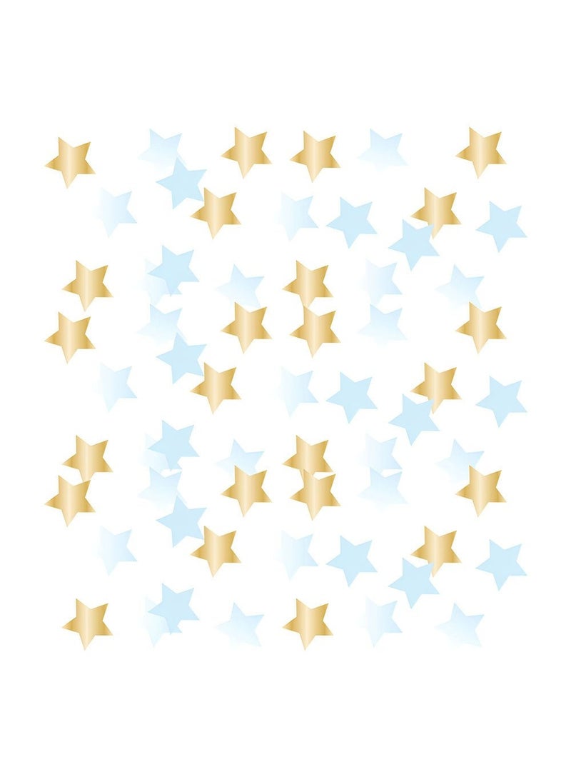 Stars Confetti Blue Gold Paper 14g
