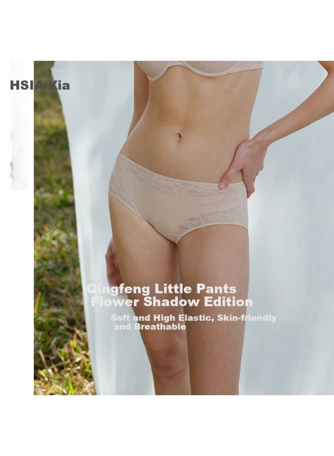 Hsia Mid-rise Lace Panties For Women, Lightweight, Highly Elastic, Hip-hugging, Cotton Crotch, Boyshorts - Image 1