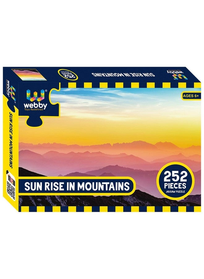 Webby Kids Sun Rise in Mountains Jigsaw Puzzle, 252 Pieces - Image 1