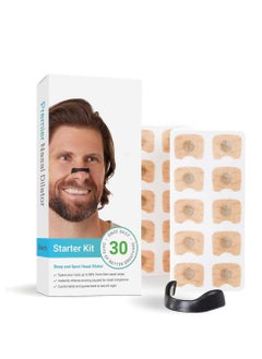 Generic 30 Count Breathing Nasal Strip Starter Kit，Boost Oxygen Intake, Reduce Snoring, Improve Sleep Quality，Black  - Image 1
