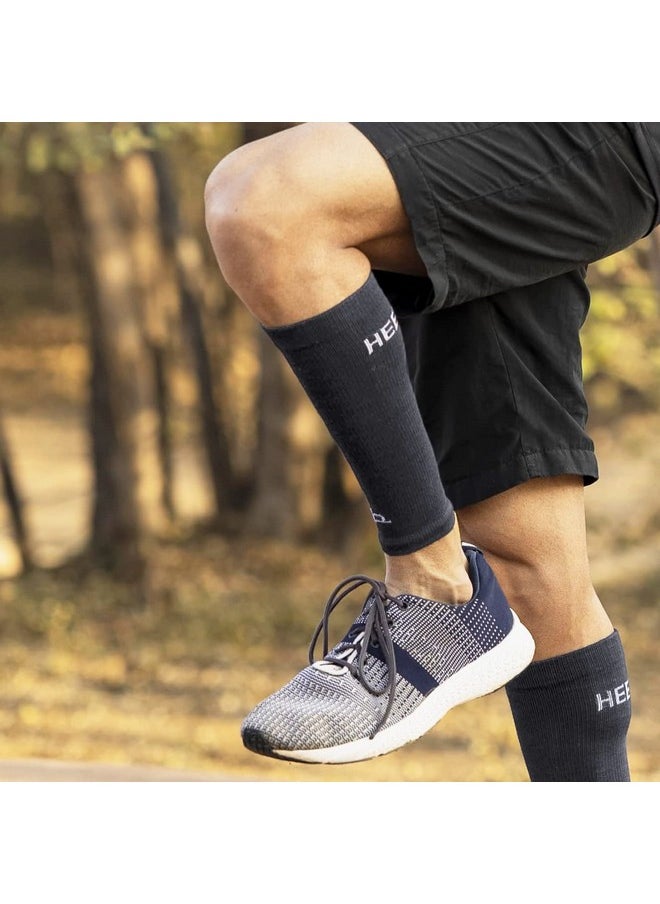HEELIUM - HEELIUM Bamboo Compression Socks & Sleeves For Men & Women | Odour Free & Superior Grip | Running, Cycling, Boosts Blood Circulation & Recovery - Image 1