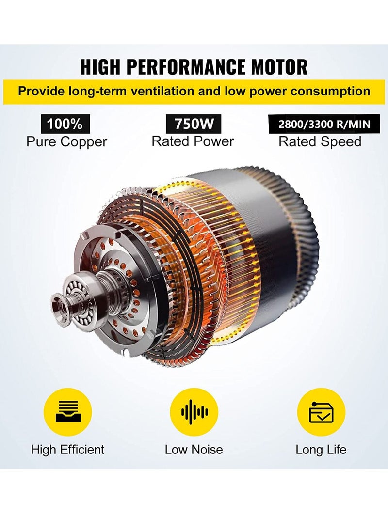 SUNRISE Axial Flow Fan Utility Blower Fan, Portable Air Blower,16 Inch Fan With 5m Duct, Air Ventilation Fan, Exhaust Axial Hose Fan for Industrial, Warehouse, Factory  - Image 2