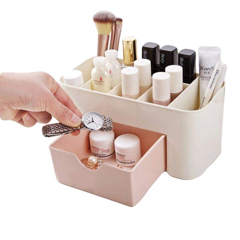 MOHAK Plastic Mini Makeup Cosmetic Beauty Storage Box Organizer (Multicolour) - Image 1