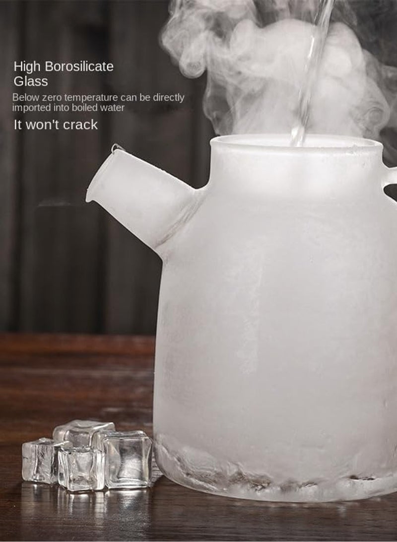 لوبيتيز 1 ، 500 مل زجاج إبريق الشاي ، موقد الميكروويف سلامة الزجاج البورسليكات إبريق الشاي ، إبريق زجاجي شفاف ، مع غطاء الخيزران الطبيعية و انفصال فلتر ، تستخدم لصنع الشاي المعطر وعصير الفاكهة - Image 5
