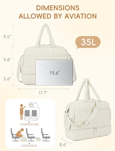 CLUCI Duffle Bag - Women's Travel & Gym Bag With Shoe Compartment - Image 5