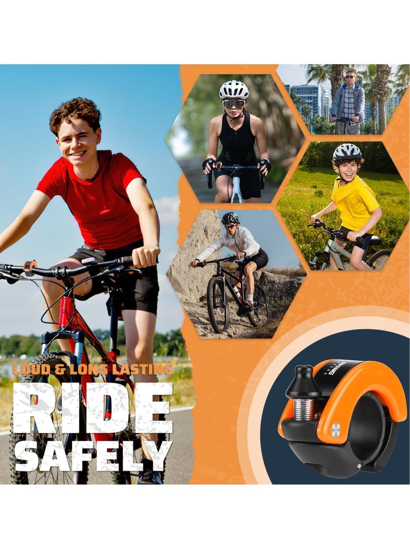 Excefore جرس دراجة صغير 100 ديسيبل، جرس دراجة للمقود للبالغين، صوت واضح وطويل، مقود دراجة 22.2 مم، مناسب لدراجة جبلية، سكوتر، دراجة شبابية - Image 4