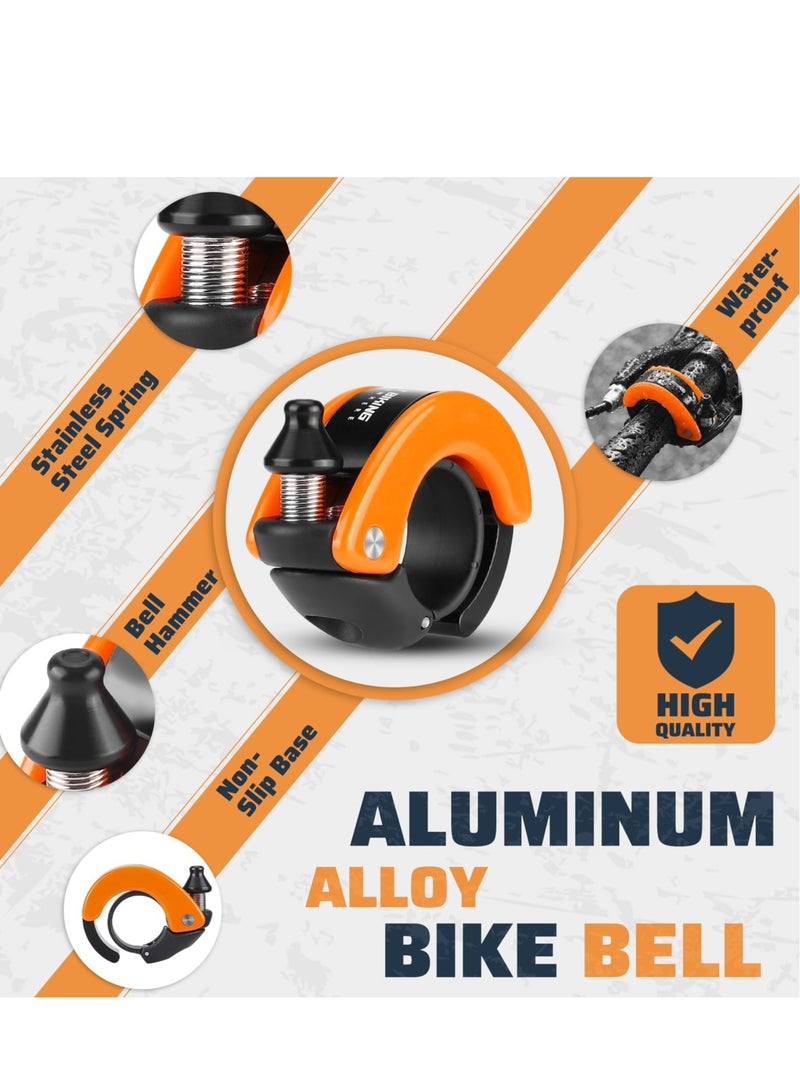 Excefore جرس دراجة صغير 100 ديسيبل، جرس دراجة للمقود للبالغين، صوت واضح وطويل، مقود دراجة 22.2 مم، مناسب لدراجة جبلية، سكوتر، دراجة شبابية - Image 5
