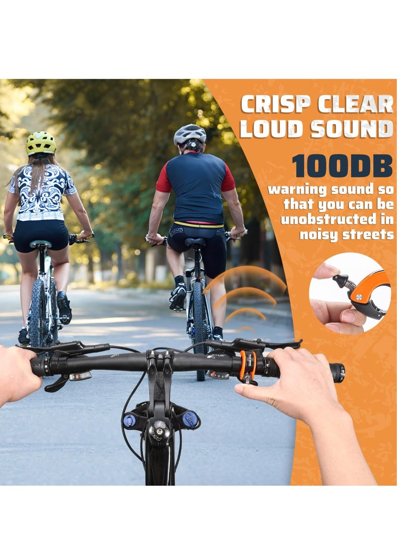 Excefore جرس دراجة صغير 100 ديسيبل، جرس دراجة للمقود للبالغين، صوت واضح وطويل، مقود دراجة 22.2 مم، مناسب لدراجة جبلية، سكوتر، دراجة شبابية - Image 2