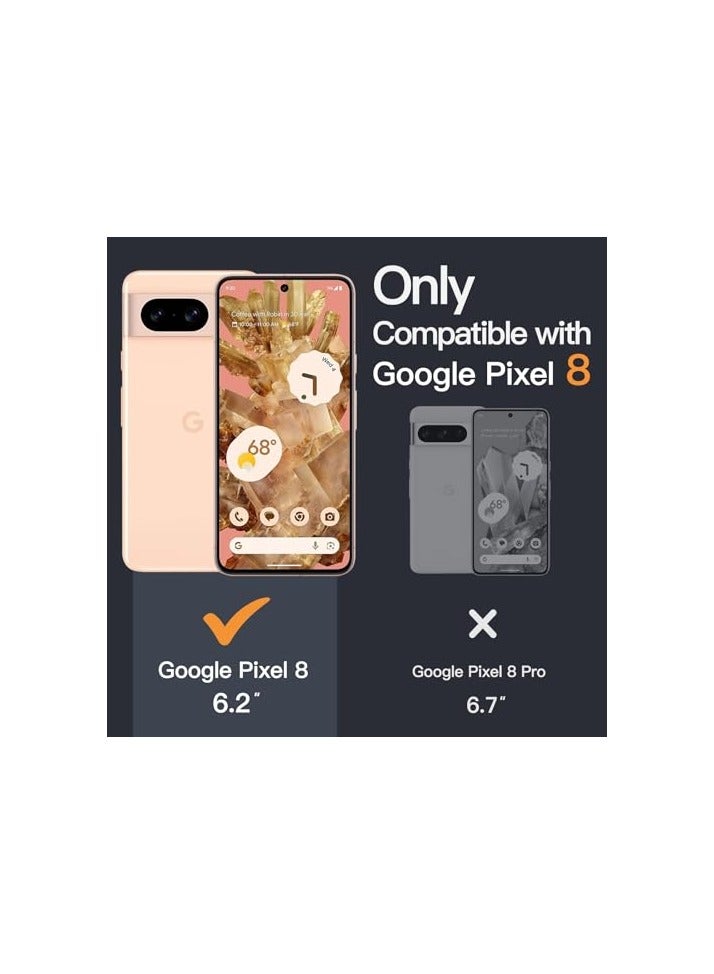 JETech Magnetic Case for Google Pixel 8 6.2-Inch 2023, Compatible with MagSafe Accessories, Shockproof Protective Phone Cover, Non-Yellowing Hard Clear PC Back (Clear) - Image 3