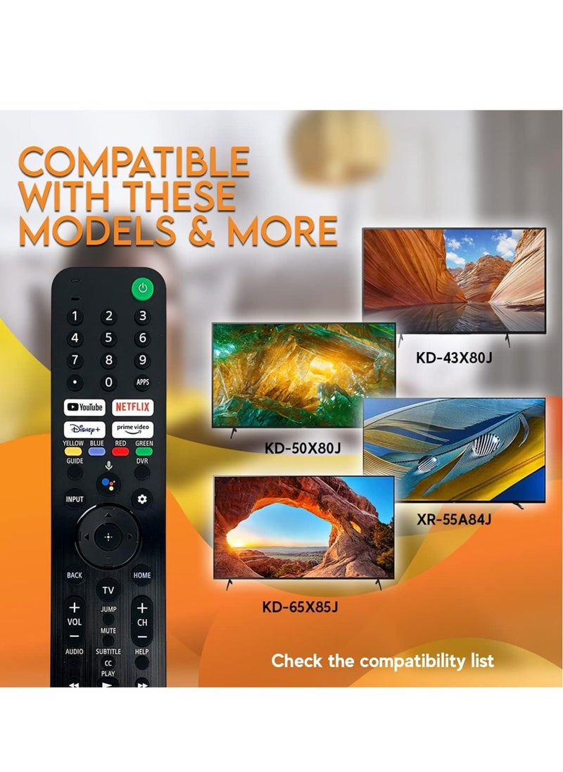 Generic - NEW Remote Control for Sony Bravia TVs – Compatible with KD-43X80J, XR-50X90J, XR-55A80J & More – Includes Netflix, Disney+, Prime Video, YouTube Buttons - Image 1