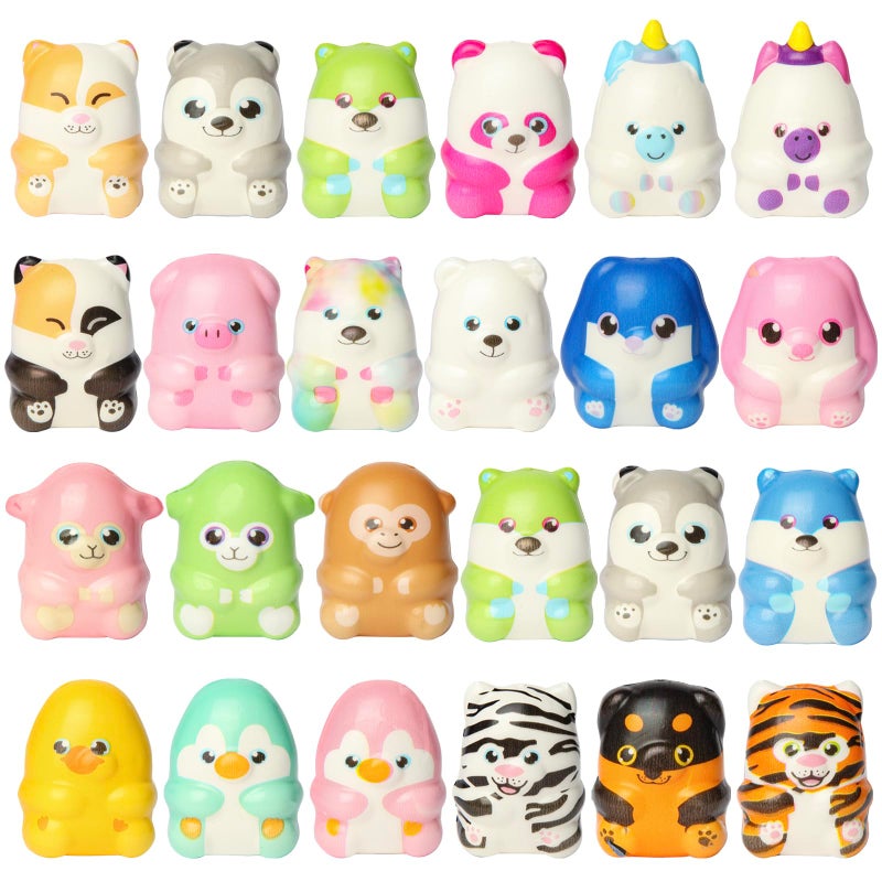 Aruytps 24 Pcs Animal Squishy Toys for Kids, Slow Rising Squeeze Stress Relief Toys, Kawaii Jumbo Squishies Party Favors for Boys Girls Goodie Bag Stuffers, Pinata Stuffers,Carnival Prizes,Classroom Rewards - Image 1