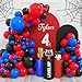 Togvu Red Blue Black Balloon Arch Garland Kit 101 Pcs Matte Red Black and Royal Blue Latex Balloon Garland Set for Boys Kids Man Halloween Cool Spider Theme Party Birthday Graduation Party Decorations - Image 3