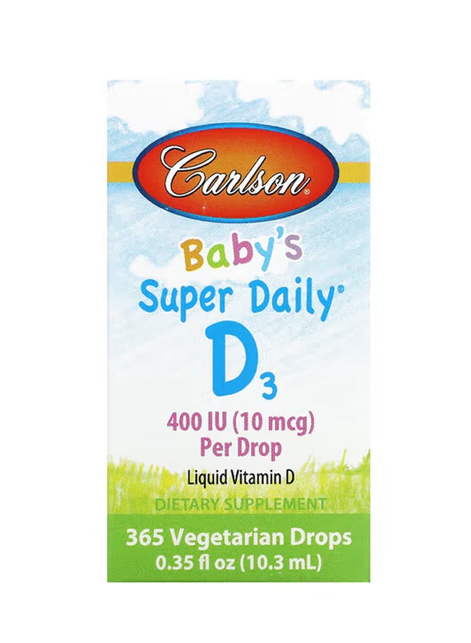 Baby's Super Daily D3 10 ميكروجرام (400 وحدة دولية) 0.35 أونصة سائلة (10.3 مل)
