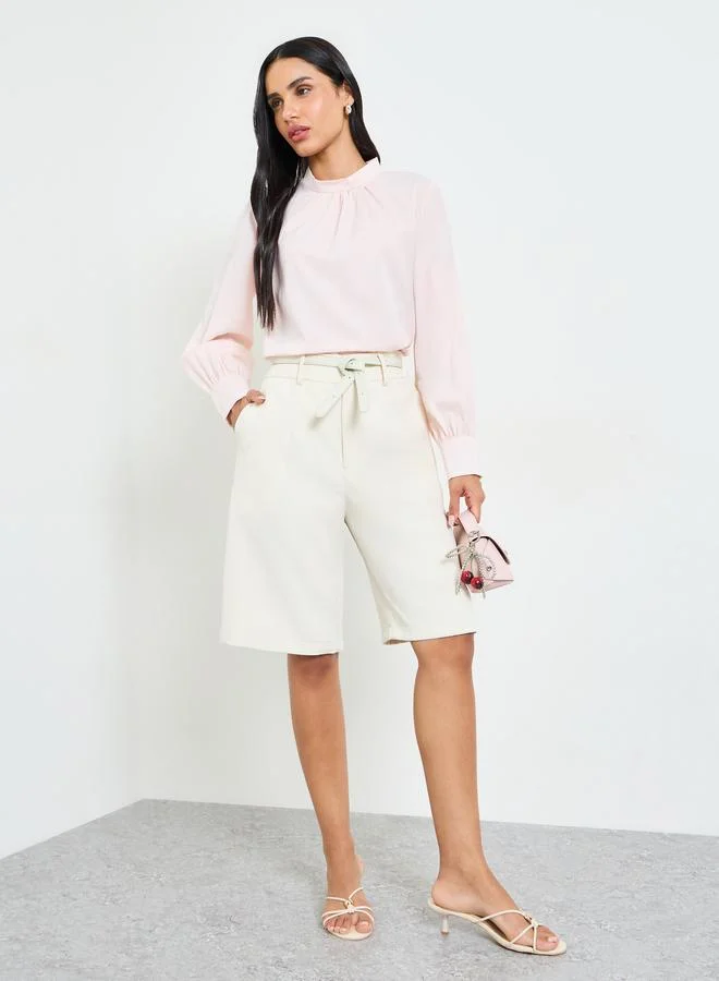 Take Two Cream Long Sleeve Blouse
