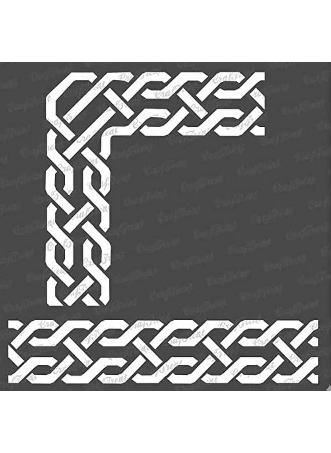 CrafTreat CrafTreat Stencil - Celtic Borders1 | Reusable Painting Template for Art and Craft, Mixed Media, Wall Painting, Home Decor, DIY Albums, Card Making and Fabric Painting, 6"X6" 