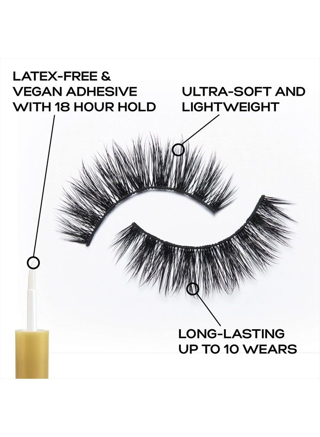 EYLURE False Lashes, Luxe Silk Marquise with Adhesive Included, 3 Pair - Image 2