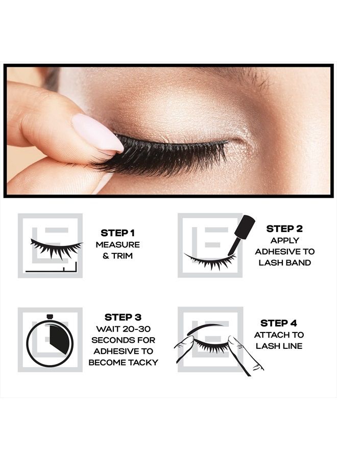 EYLURE False Lashes, Luxe Silk Marquise with Adhesive Included, 3 Pair - Image 3