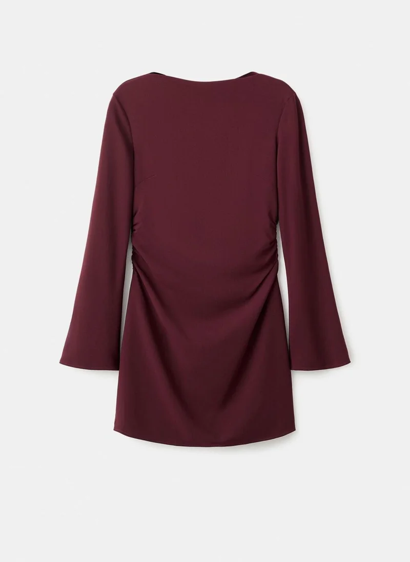 Mango  Boat-neck ruched dress for Women | Best Price UAE