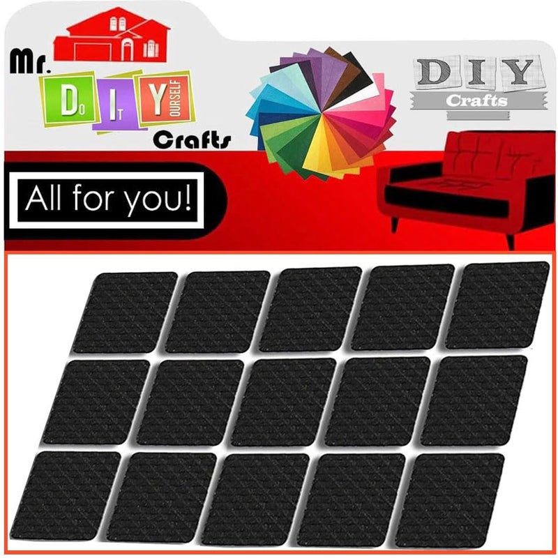 Do It Yourself Do It Your Self Non Slip Self Sticking Furniture Pad for Floor Protection Square Chair Leg Floor Protector Adhesive Furniture Leg Cap Noise Insulation Pads Chair Bush (175 Pcs Black, 25mm Diameter) - Image 1