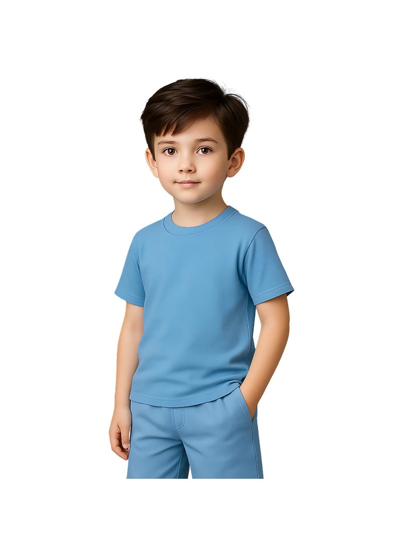 Printshop4me Kids Round Neck boys T Shirt 170 GSM Pure Cotton Basic Colors - Image 1