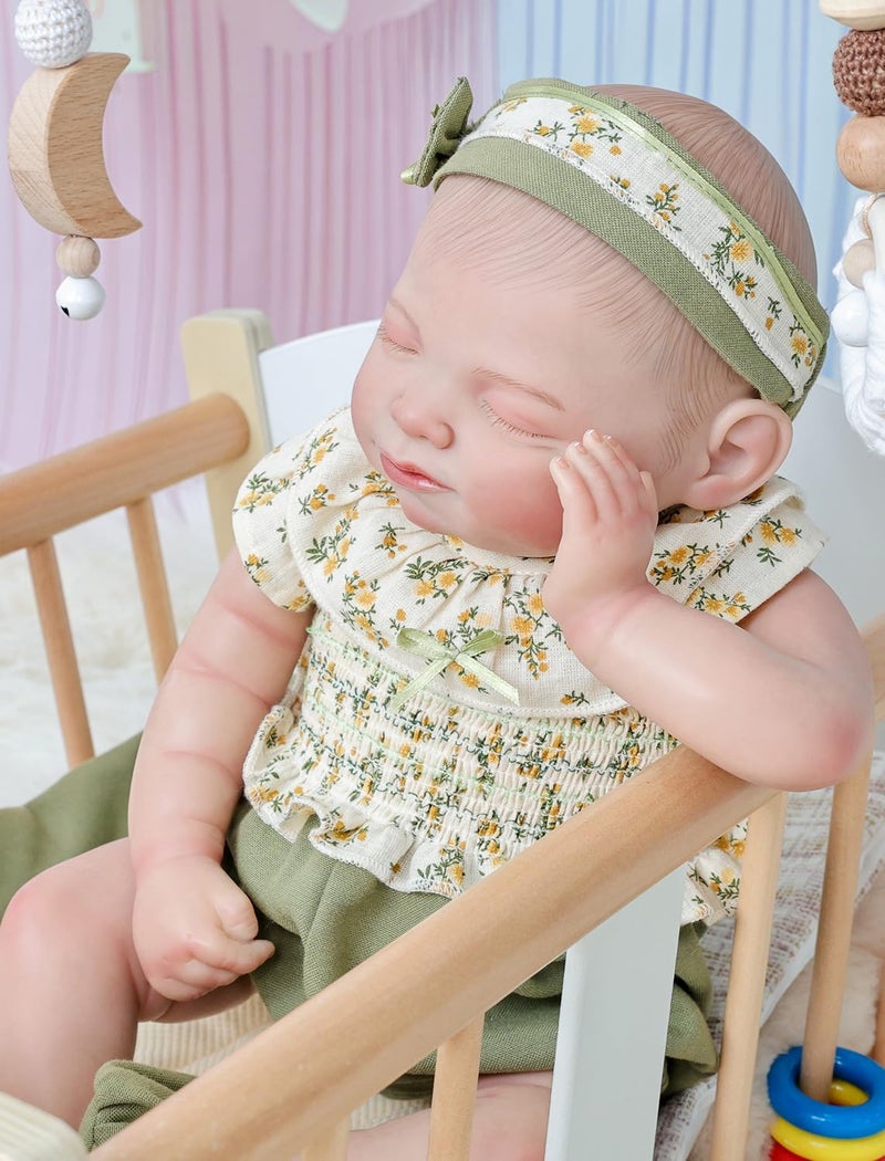 Cloveray Baby Doll 20 Inch Reborn Baby Dolls Realistic Lifelike Newborn Real Life Baby Dolls with Accessories Gift for 3 Year Old Girls Pretend Play Collection - Image 3