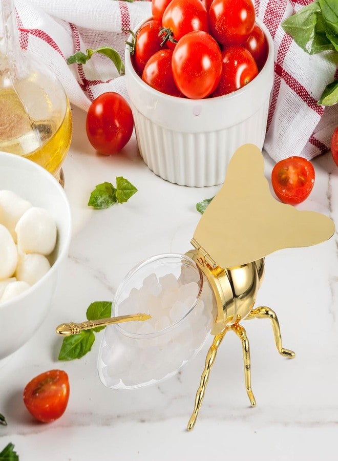 توي اند اونا وعاء ملح على شكل نحلة من توياندونا مع غطاء، كوب سكر مزخرف، حاوية توابل متعددة الاستخدامات للمطبخ وطاولة الطعام والتخزين - Image 3