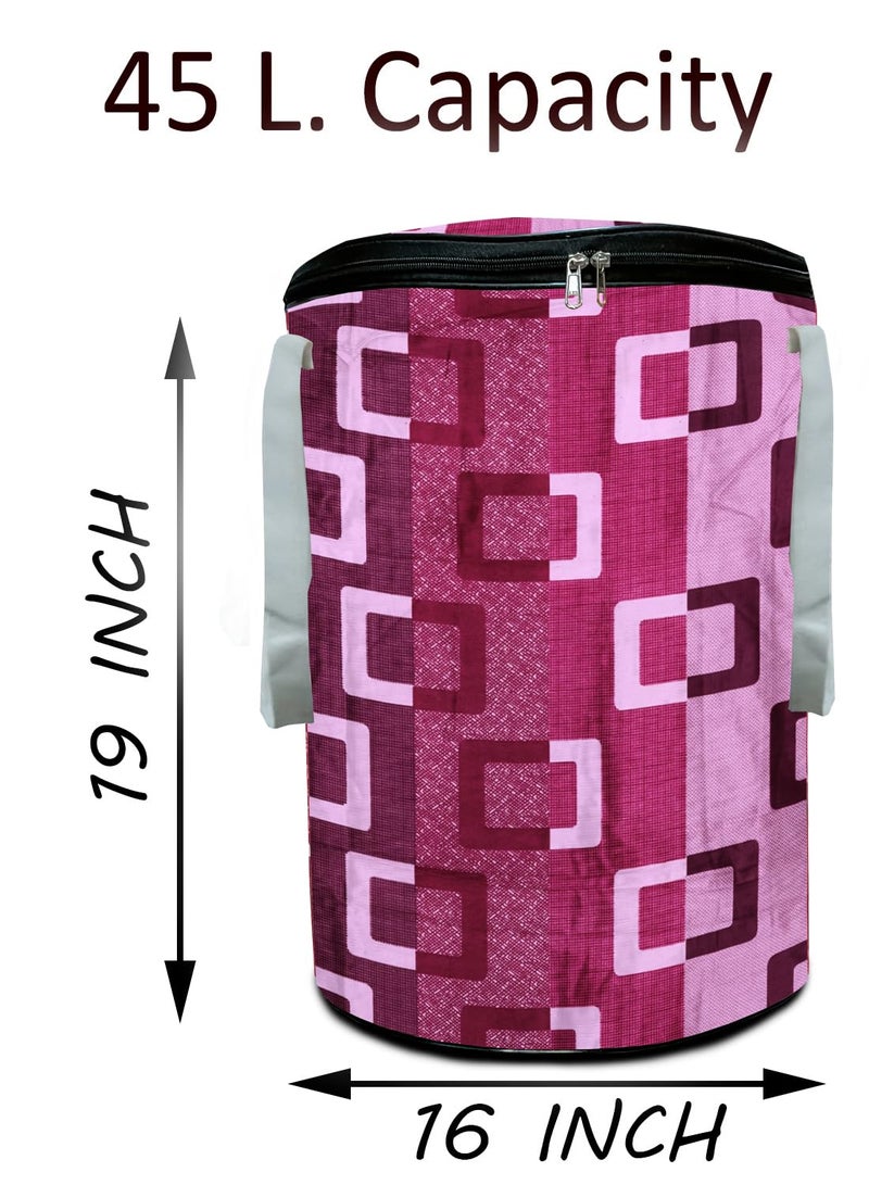 KANUSHI Industries® Designer Laundry Bag (Purple -colour)(LB-WINE-BOX-01) - Image 4