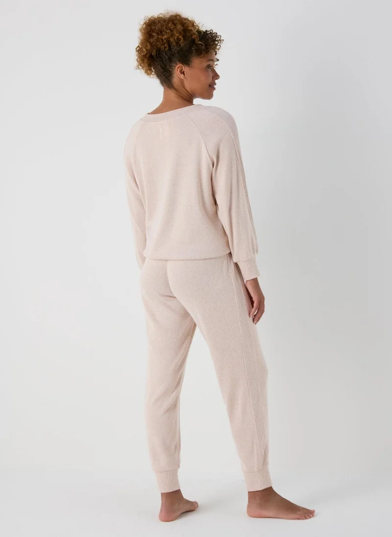 Matalan Mink Soft Ribbed Pyjama Bottoms