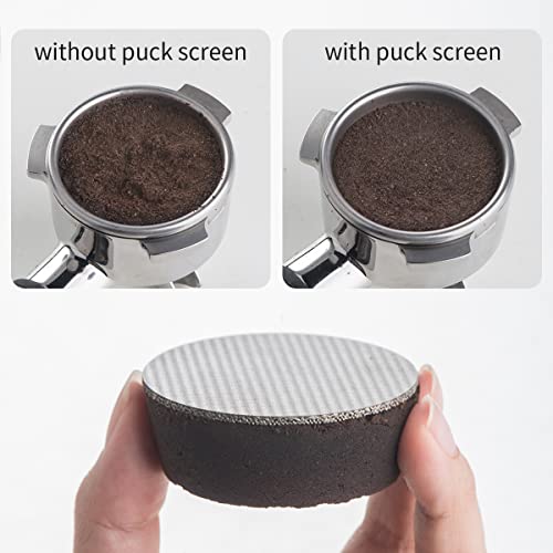 choxila Espresso Puck Screen Choxila 1.7 Thickness 100μm Filter Fineness Reusable Filters Stainless Steel Coffee Filter Disc Puck Screen for Espresso Accessories (53.5) - Image 3