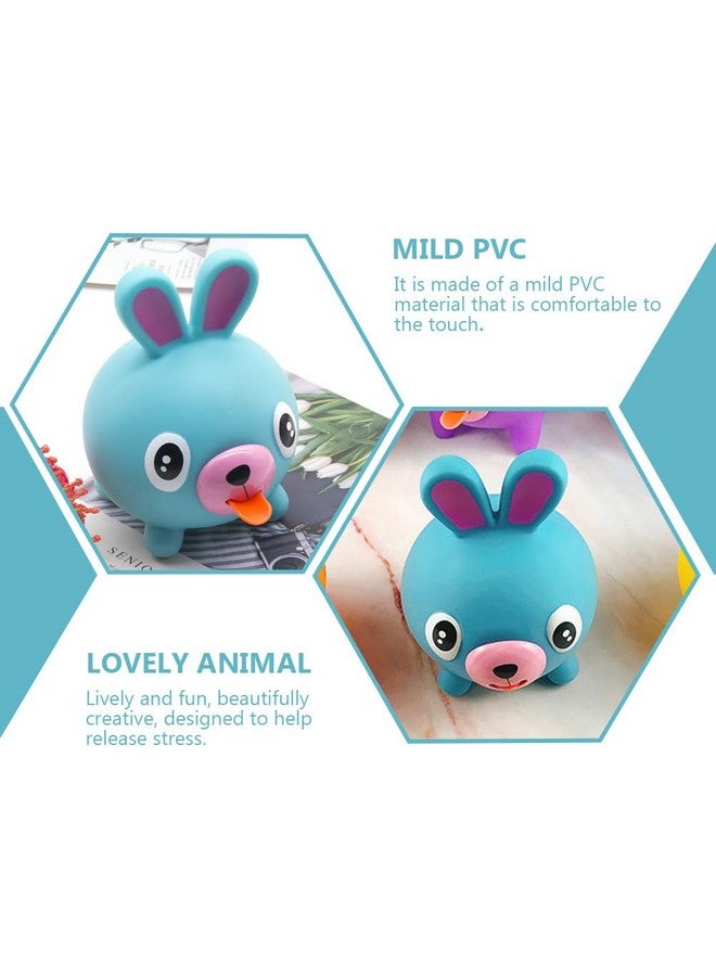 TOYANDONA Vent Decompression Stress Toys Dog Ball Gifts For Out Class Fidget Toystongue Talking Squeaky Latex With Screaming Adorable Tongue Blue Squeak Games Teenagers Sound Adults - Image 3