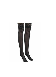 Black socks with high-quality lace, imported from Hanadi