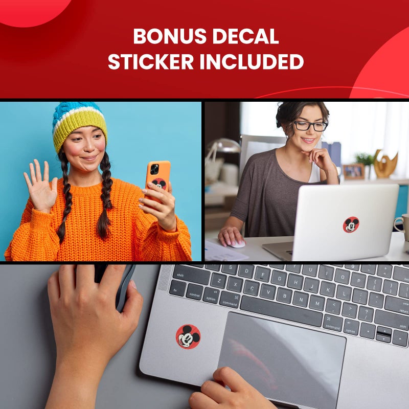 Disney Mickey Mouse and Friends Feet Cell Phone Stand with Bonus Decal Sticker- Cell Phone Holder for Home/Office-Universal Desk Phone Stand Compatible with Android/iPhone and More (Red) - Image 2