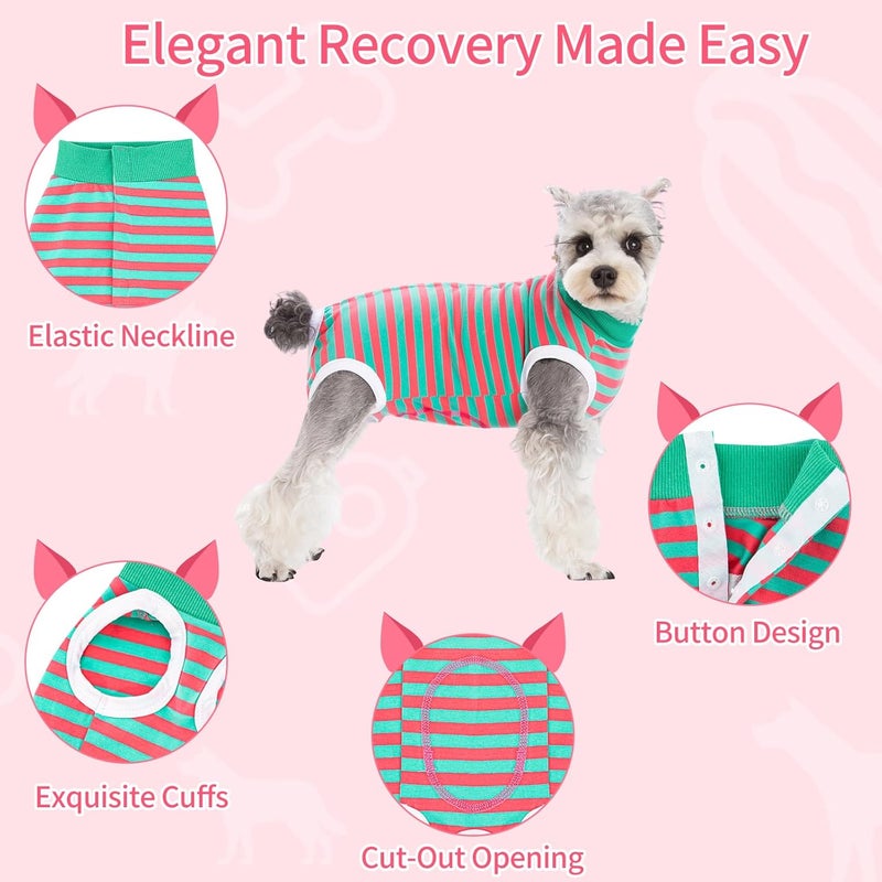 Coppthinktu Dog Surgery Recovery Suit for Dogs Cat Dog Onesie, Dog Recovery Suit Female for Small Medium, Pet Surgical Neuter Post-Surgery Suit E-Collar Alternative Anti Licking Abdominal Wounds - Image 2