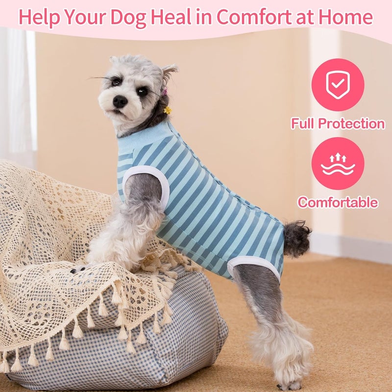 Coppthinktu Dog Surgery Recovery Suit for Dogs Cat Dog Onesie, Dog Recovery Suit Female for Small Medium, Pet Surgical Neuter Post-Surgery Suit E-Collar Alternative Anti Licking Abdominal Wounds - Image 4