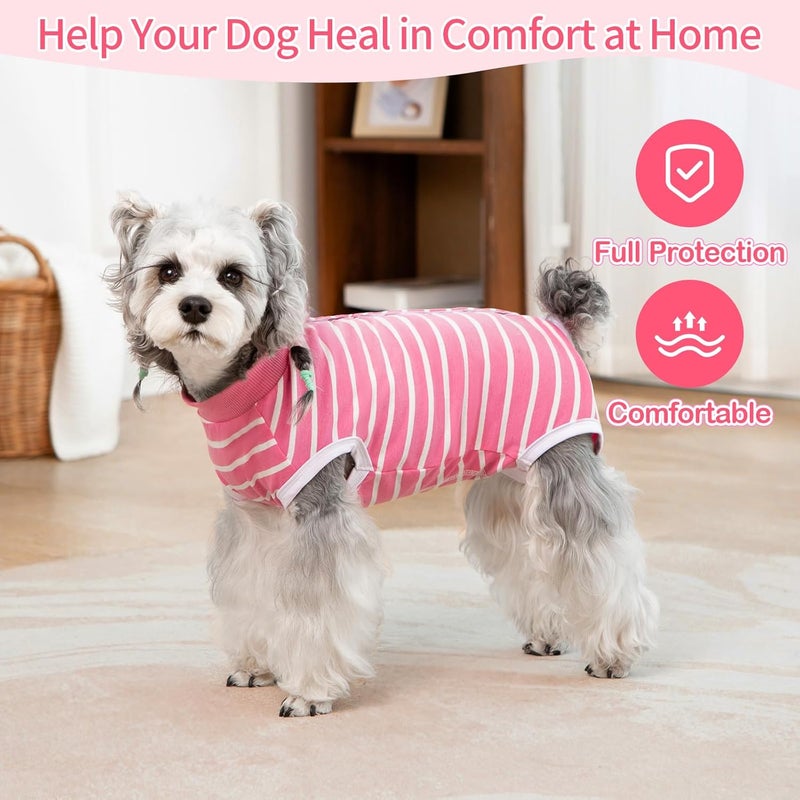 Coppthinktu Dog Surgery Recovery Suit for Dogs Cat Dog Onesie, Dog Recovery Suit Female for Small Medium, Pet Surgical Neuter Post-Surgery Suit E-Collar Alternative Anti Licking Abdominal Wounds - Image 3