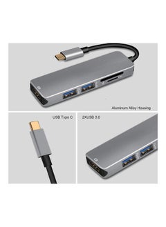 نيبمينينت موزع 5 في 1 بمنفذ USB Type-C رمادي  - Image 3