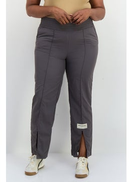 The Giving Movement Women Regular Fit Textured Wide Leg Pants, Grey  - Image 1