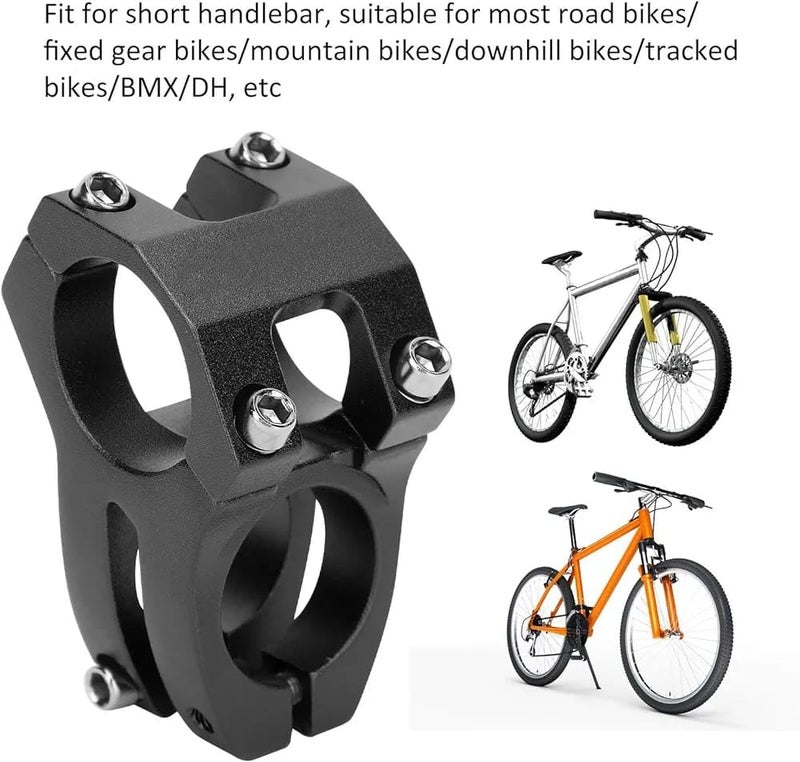 FASTPED Bicycle Handle Stem 31.8mm with 31.8mm Aluminum Alloy MTB Handlebar Riser Bar for Mountain Bike 720/780MM (Black) Universal Motorcycle Handle for All Bikes (Black) - Enhance Control and Style - Image 2