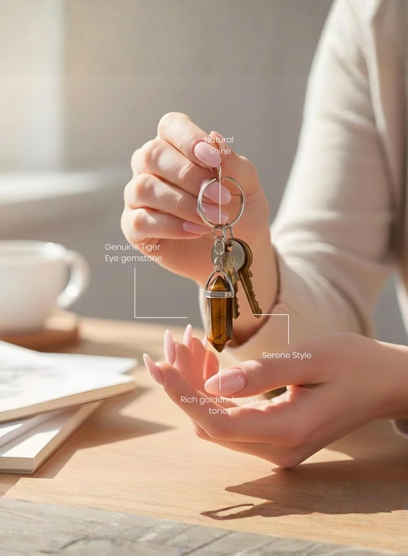 British Fossils ميدالية مفاتيح طاقة الكريستال GTE