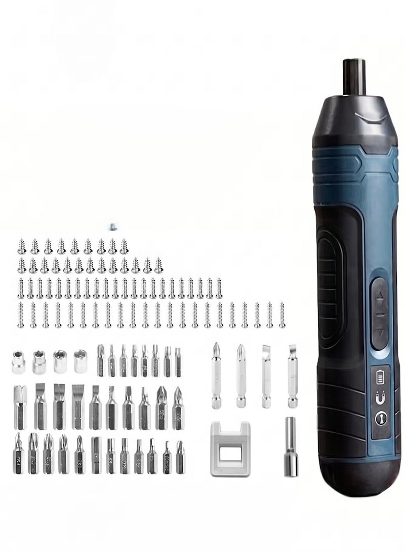 PRIMO PLUS Electric Cordless Screwdriver With 105pcs Accessories USB Rechargeable Portable Electric Screwdriver Set Adjustable Torque Cordless Screwdriver For Small Home Projects Home DIY Repair- PR905 - Image 1
