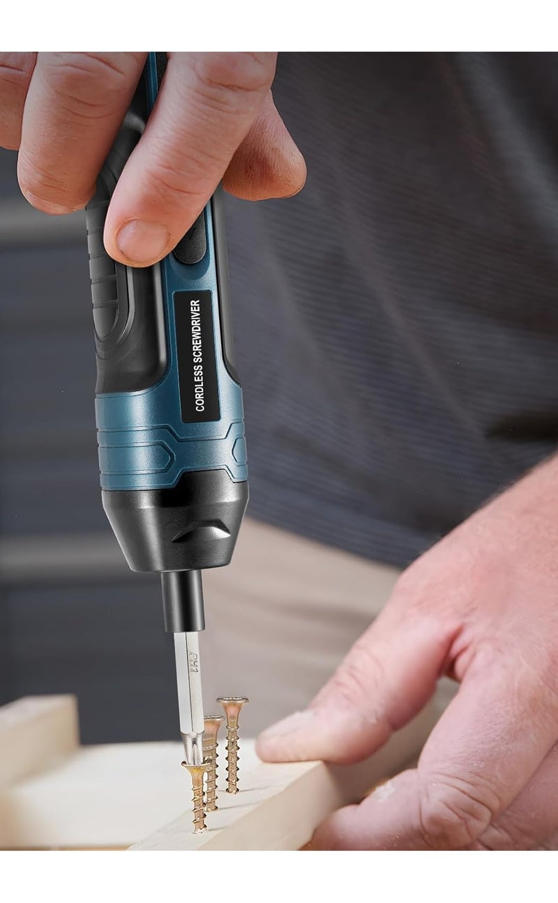 PRIMO PLUS Electric Cordless Screwdriver With 105pcs Accessories USB Rechargeable Portable Electric Screwdriver Set Adjustable Torque Cordless Screwdriver For Small Home Projects Home DIY Repair- PR905 - Image 4