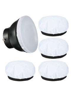 Y&D 4 Pack Diffuser Light Cover Soft White Lamp Sock 7 inch/18cm Standard Cloth Lampshade for Sparkler Reflectors Strobe Flash LED Video Lights  - Image 1