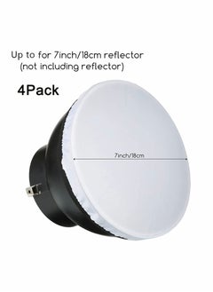 Y&D 4 Pack Diffuser Light Cover Soft White Lamp Sock 7 inch/18cm Standard Cloth Lampshade for Sparkler Reflectors Strobe Flash LED Video Lights  - Image 2