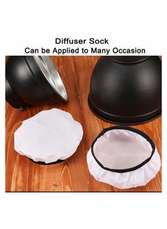 Y&D 4 Pack Diffuser Light Cover Soft White Lamp Sock 7 inch/18cm Standard Cloth Lampshade for Sparkler Reflectors Strobe Flash LED Video Lights  - Image 5
